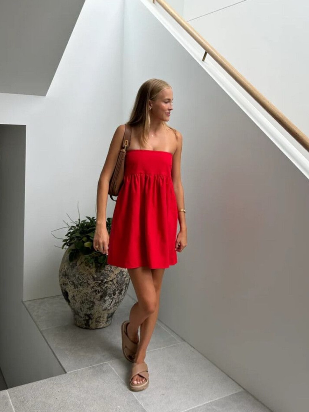 The Waiting Room Charlotte Mini Dress In Red